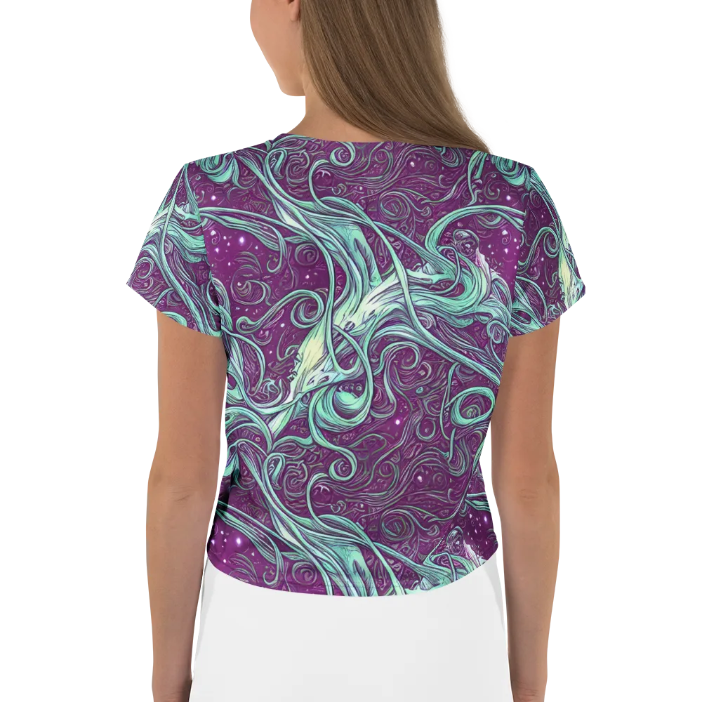 Temple Swirls on Crop Tee — Back