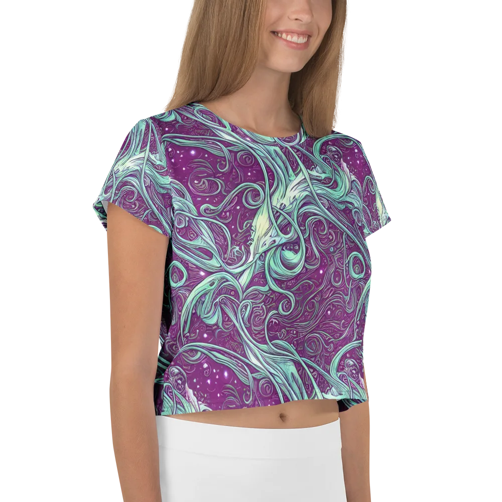Temple Swirls on Crop Tee — Right
