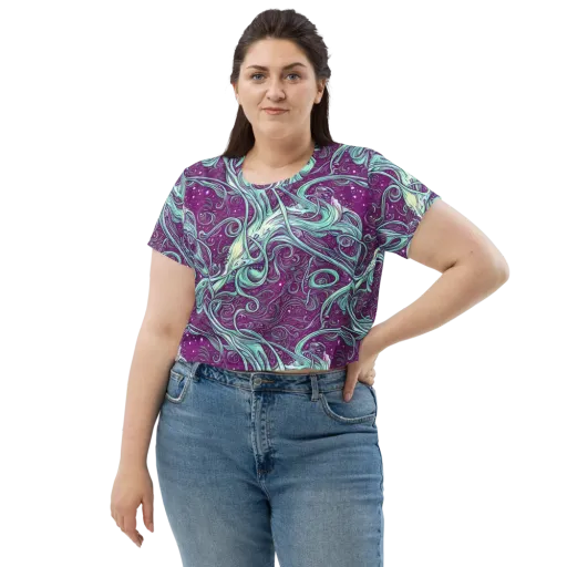 Temple Swirls on a Crop Tee