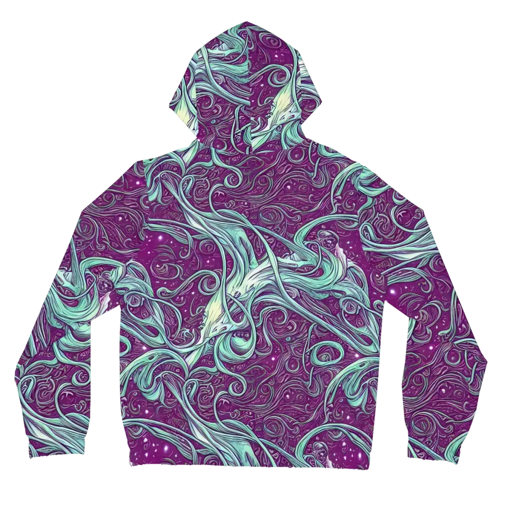 Temple Swirls on Women's Full-Zip Hoodie — Back