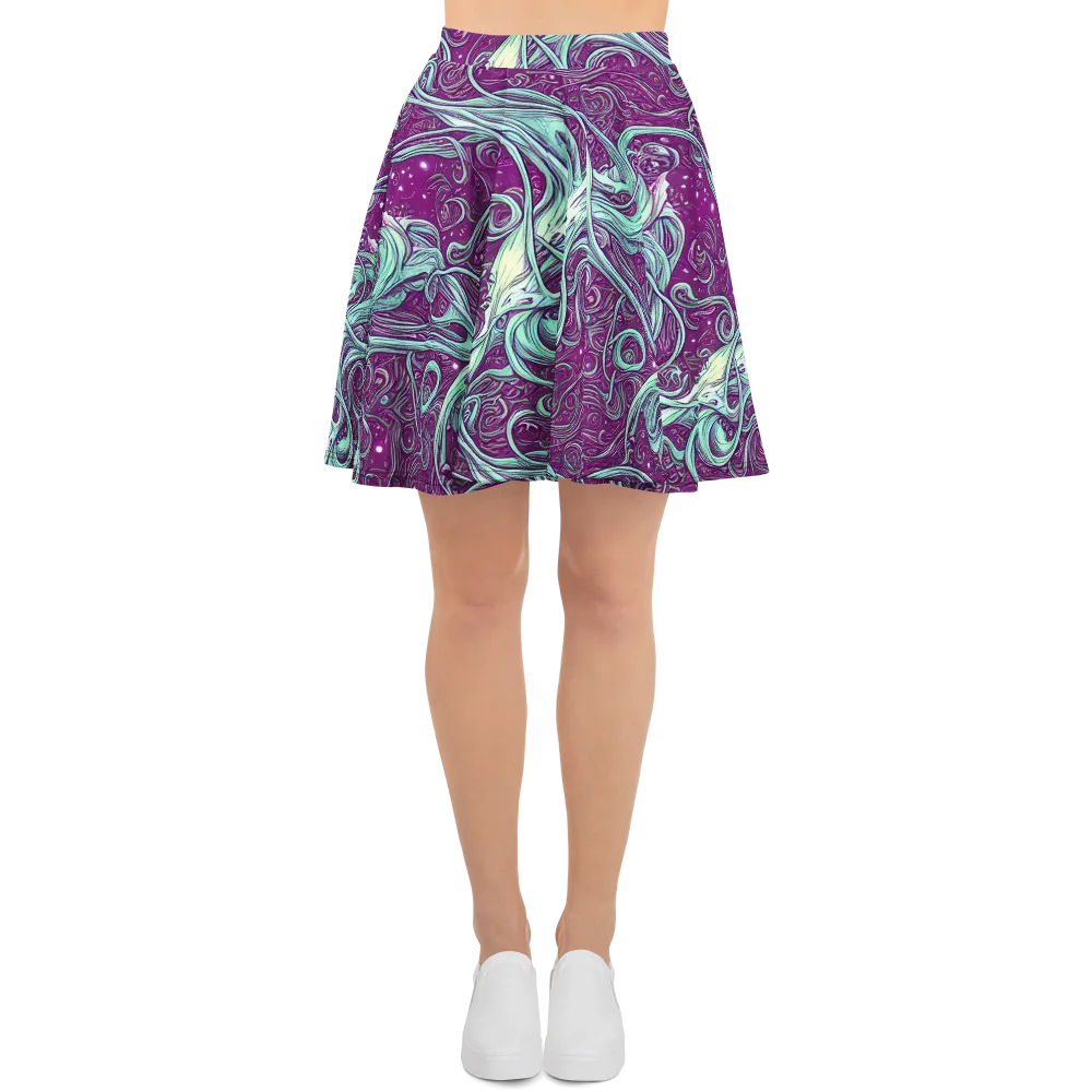 Temple Swirls on Skater Skirt — Front