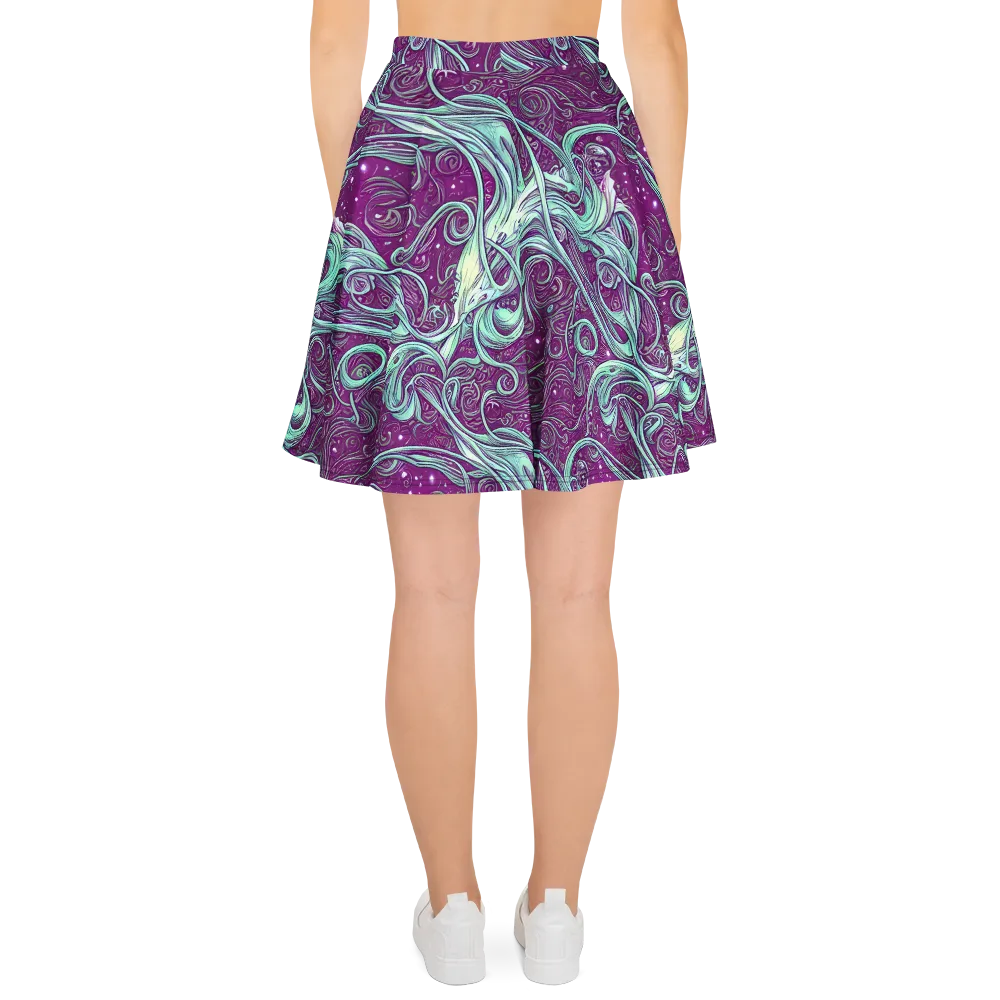 Temple Swirls on Skater Skirt — Back