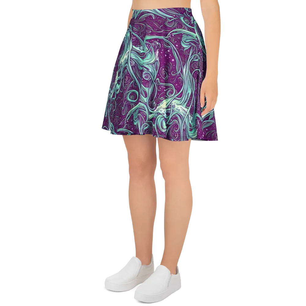 Temple Swirls on Skater Skirt — Left
