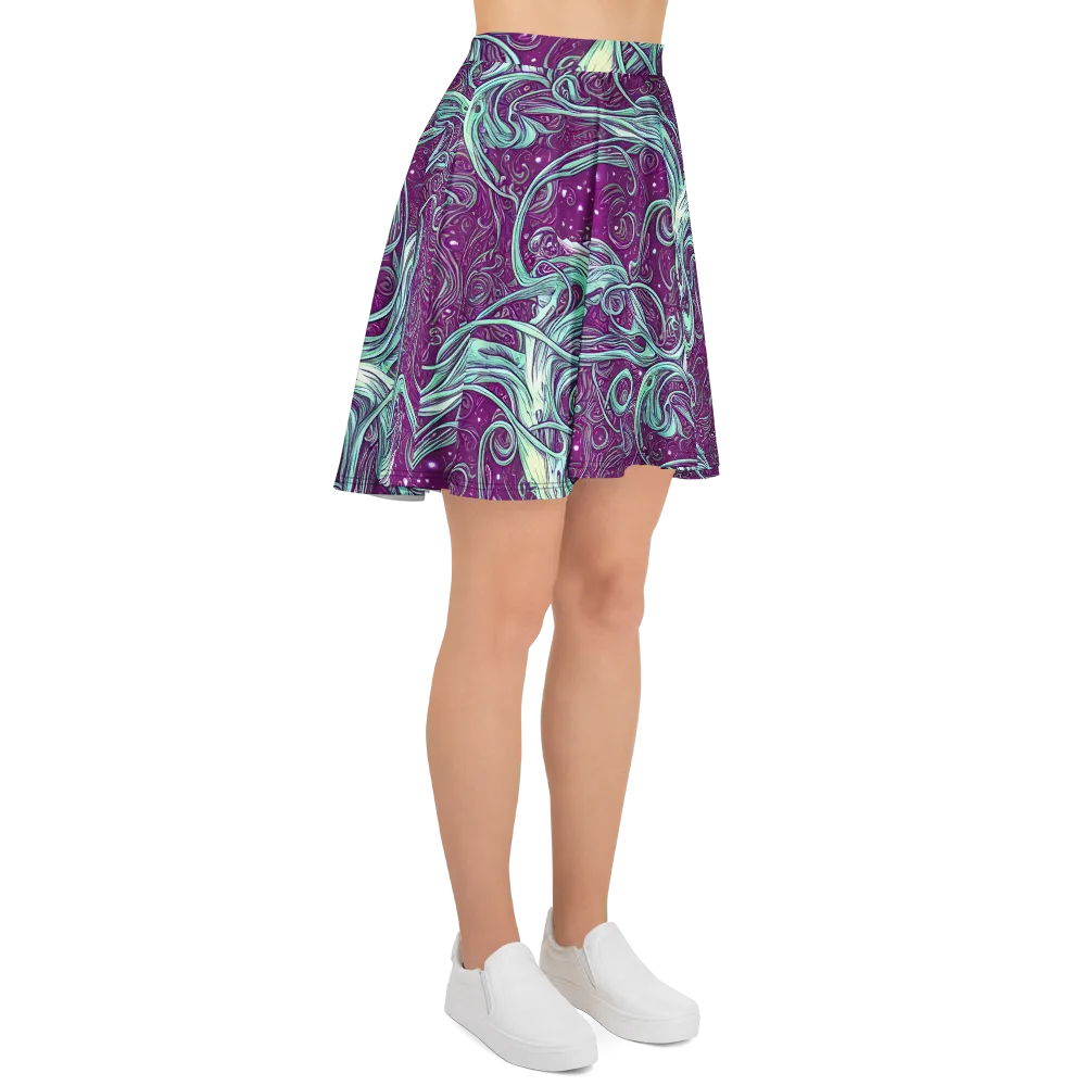 Temple Swirls on Skater Skirt — Right
