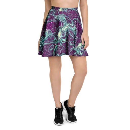 Temple Swirls on a Skater Skirt
