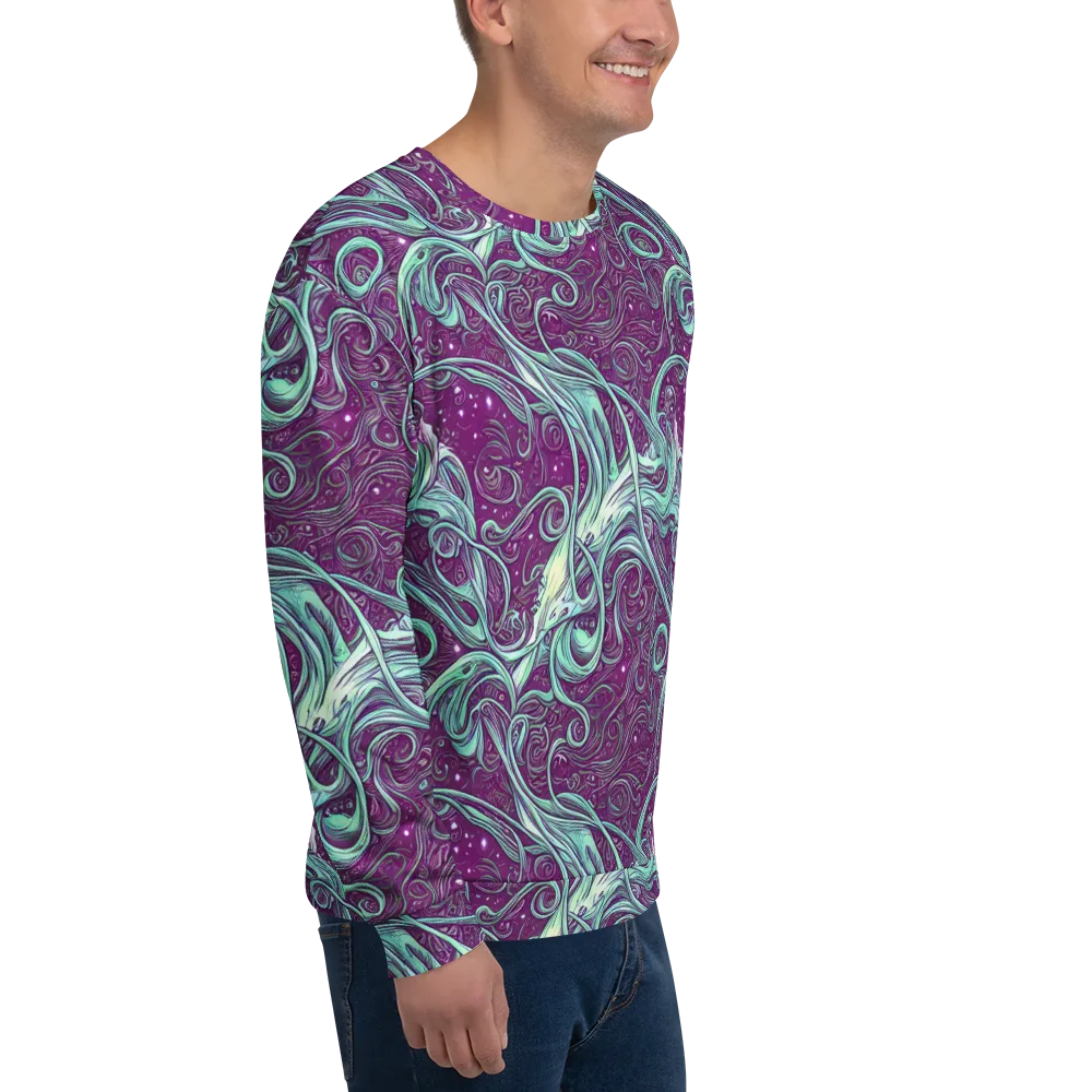 Temple Swirls on Sweatshirt — Right Front