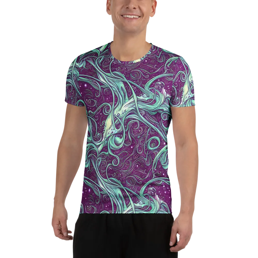 Temple Swirls on Men's Athletic T-Shirt — Front