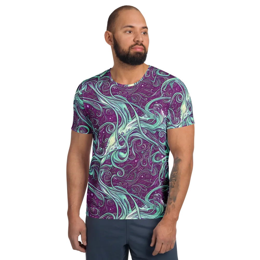 Temple Swirls on Men's Athletic T-Shirt — Front