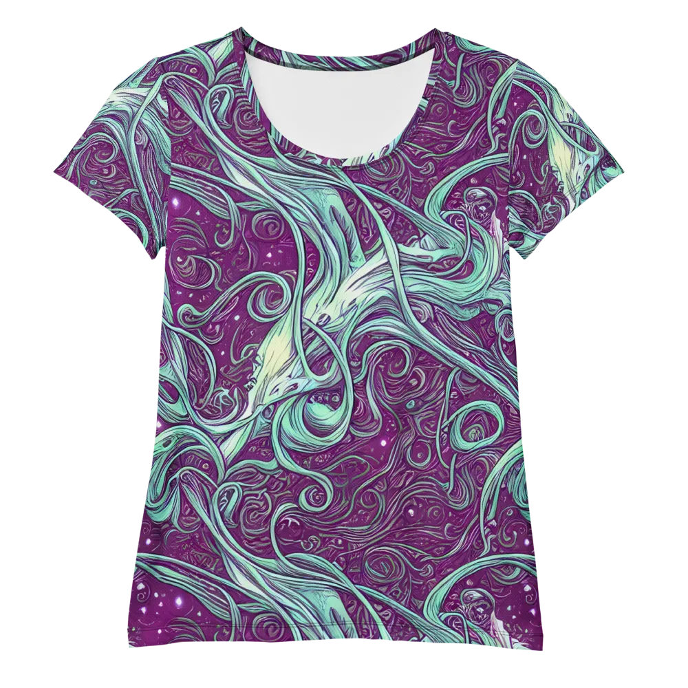 Temple Swirls on Women's Athletic T-Shirt — Front