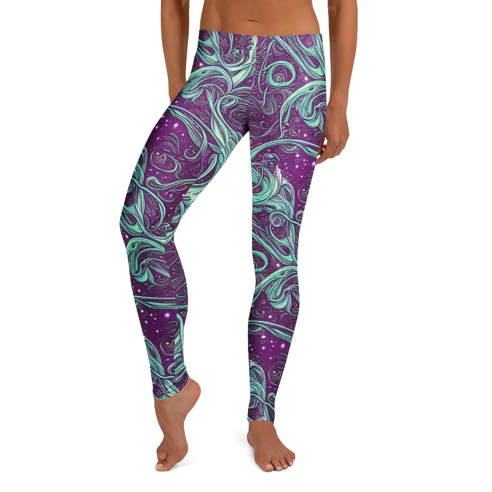 Temple Swirls on Leggings — Front