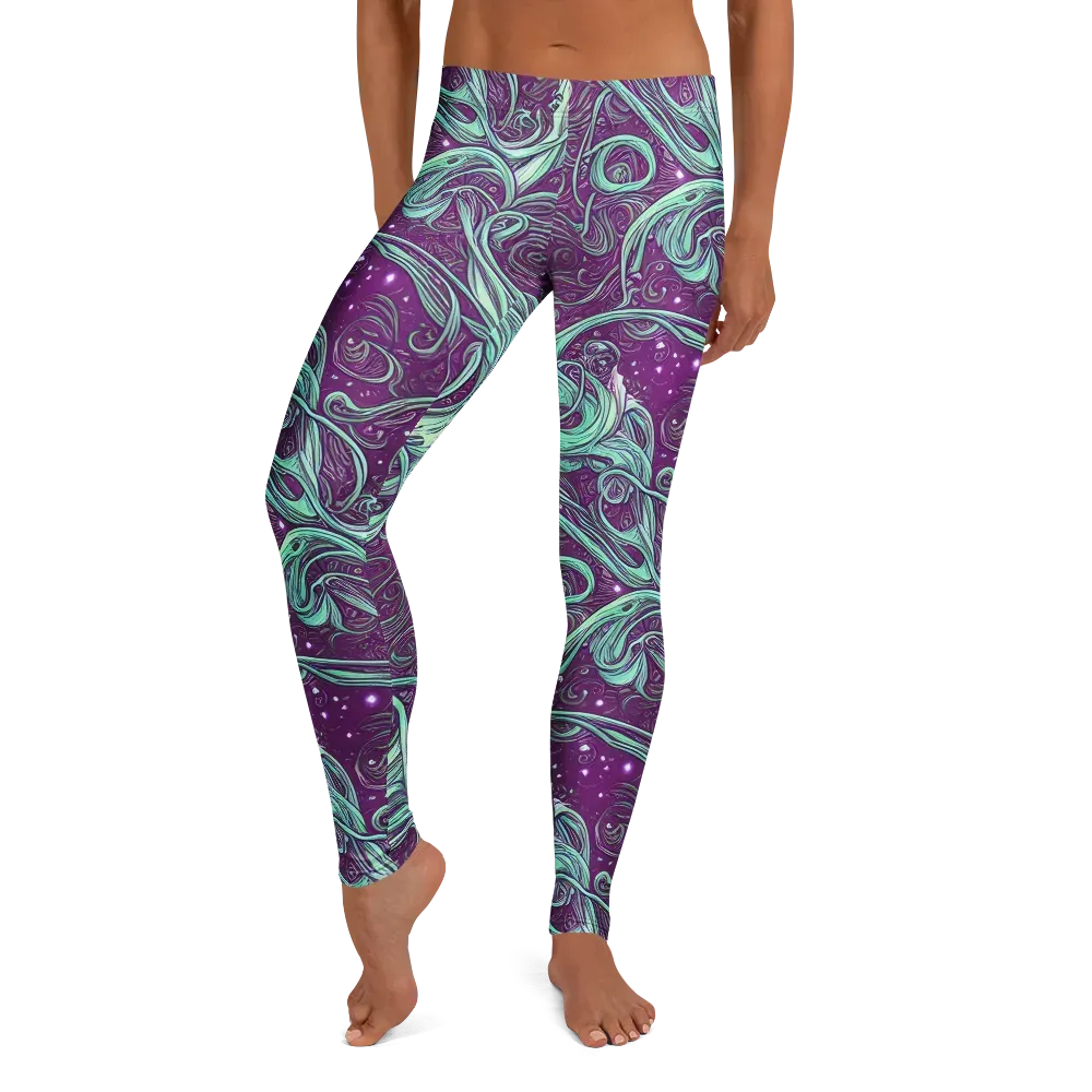 Temple Swirls on Leggings — Front