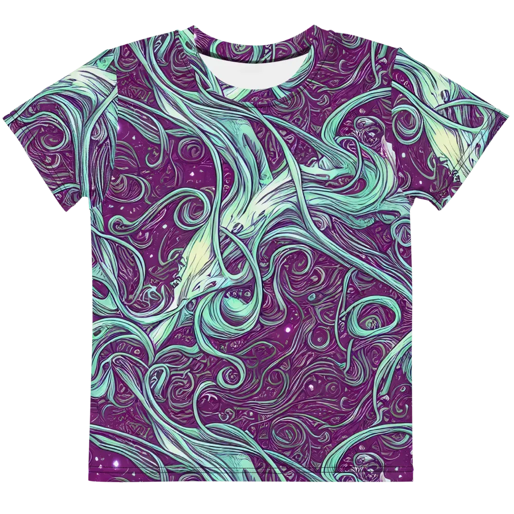 Temple Swirls on Kids Crew Neck T-Shirt — Front