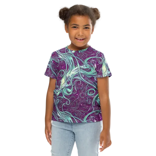Temple Swirls on a Kids Crew Neck T-Shirt