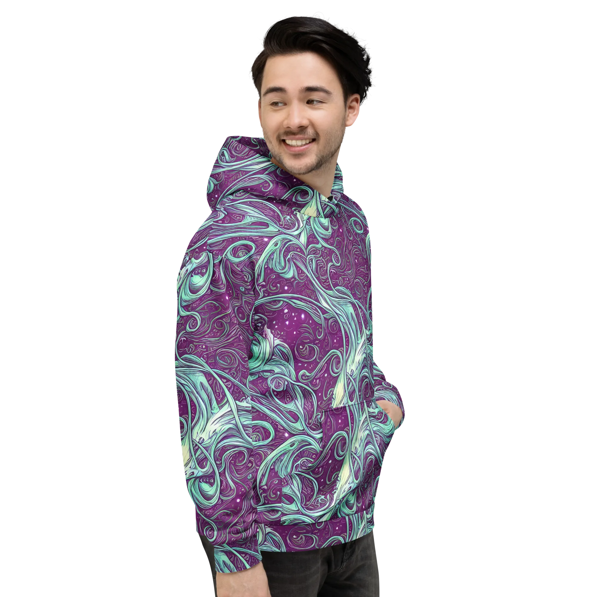 Temple Swirls on Hoodie — Right