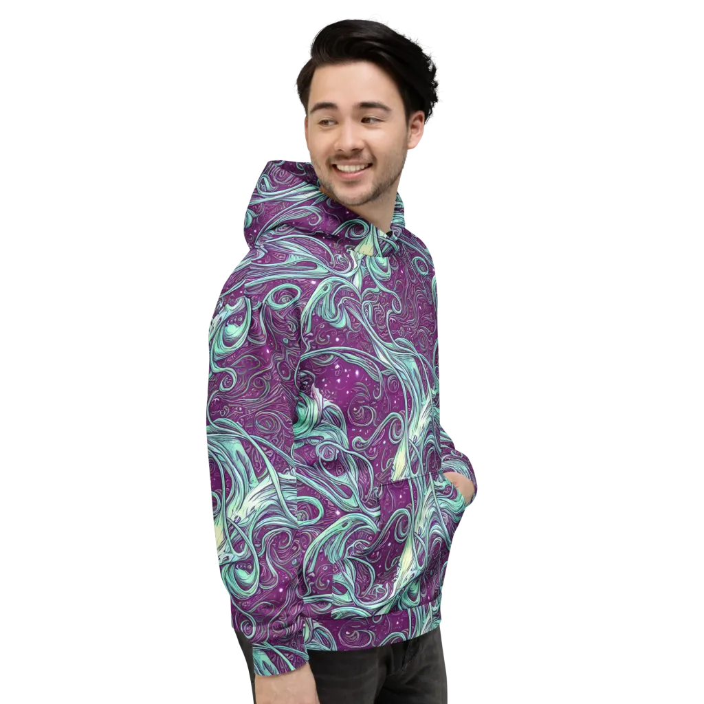 Temple Swirls on Hoodie — Right