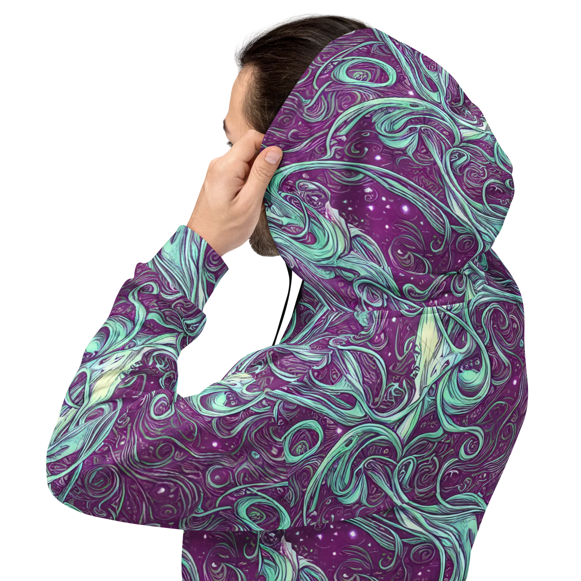 Temple Swirls on Hoodie — Back