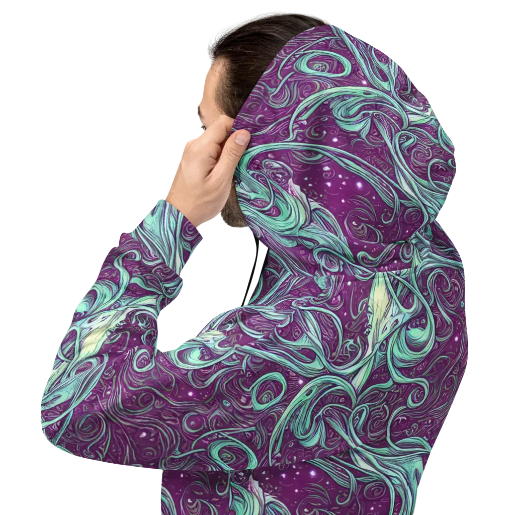 Temple Swirls on Hoodie — Back