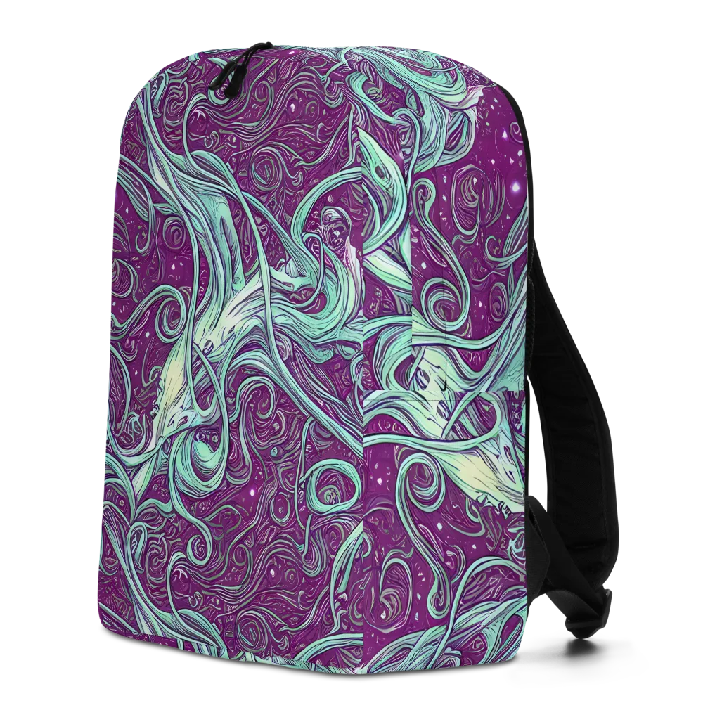 Temple Swirls on Minimalist Backpack — Left