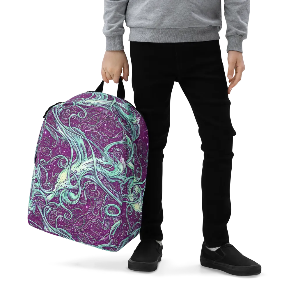 Temple Swirls on Minimalist Backpack — Zoomed-in