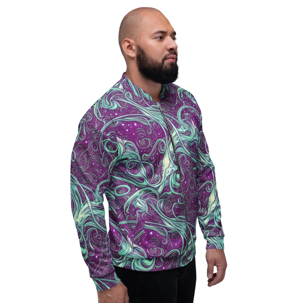 Temple Swirls on Bomber Jacket — Right