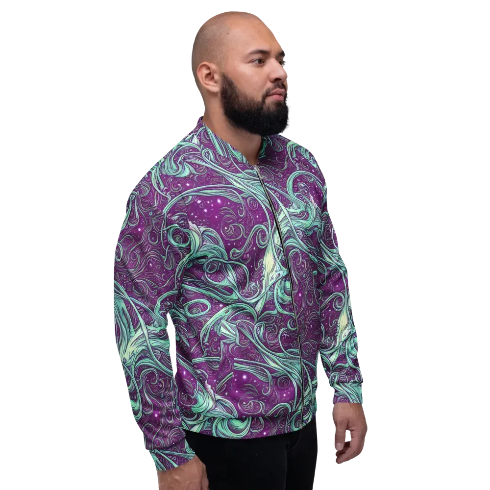 Temple Swirls on Bomber Jacket — Right