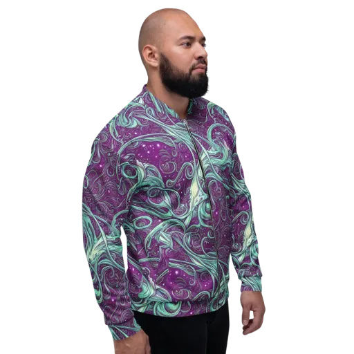 Temple Swirls on a Bomber Jacket