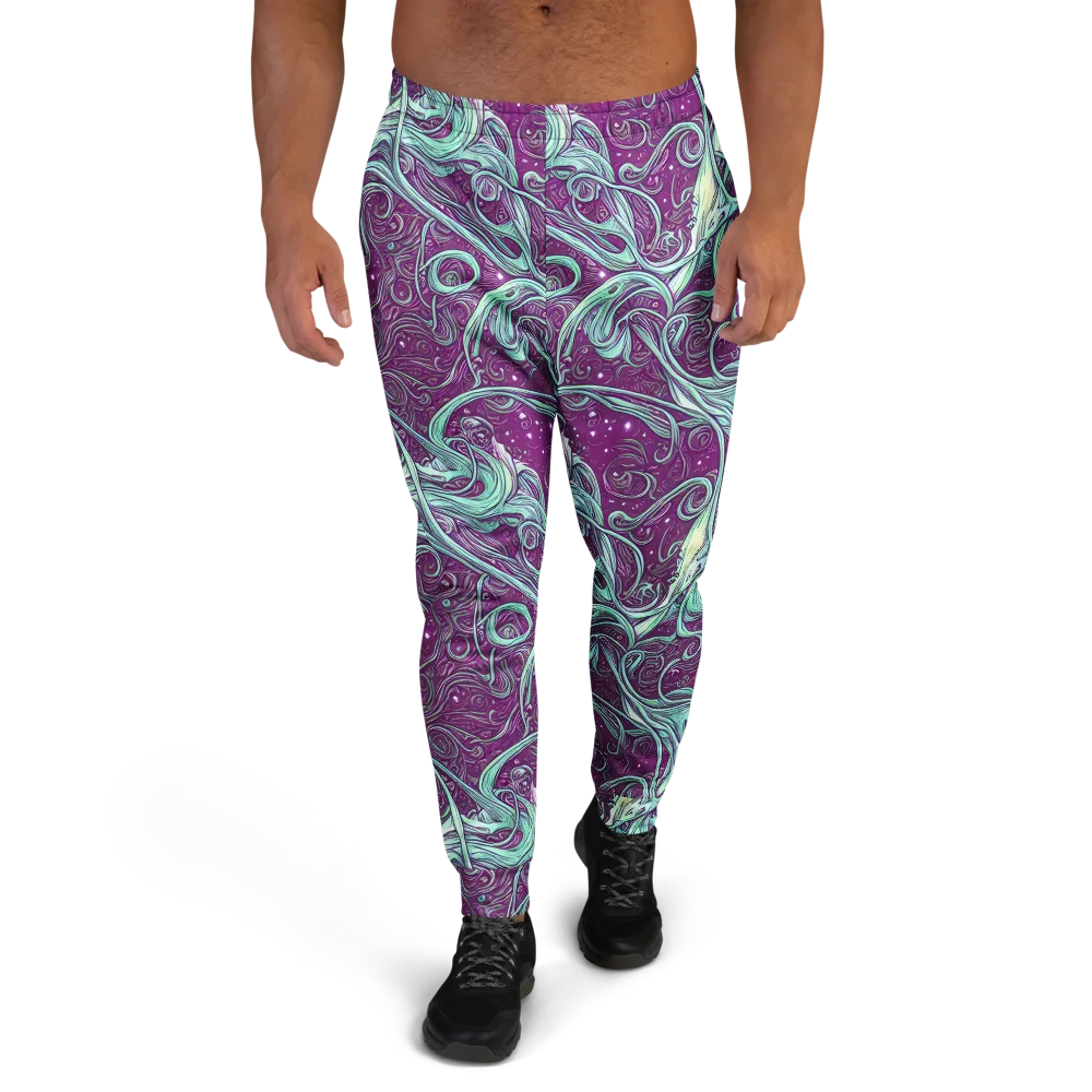 Temple Swirls on Men's Joggers — Front