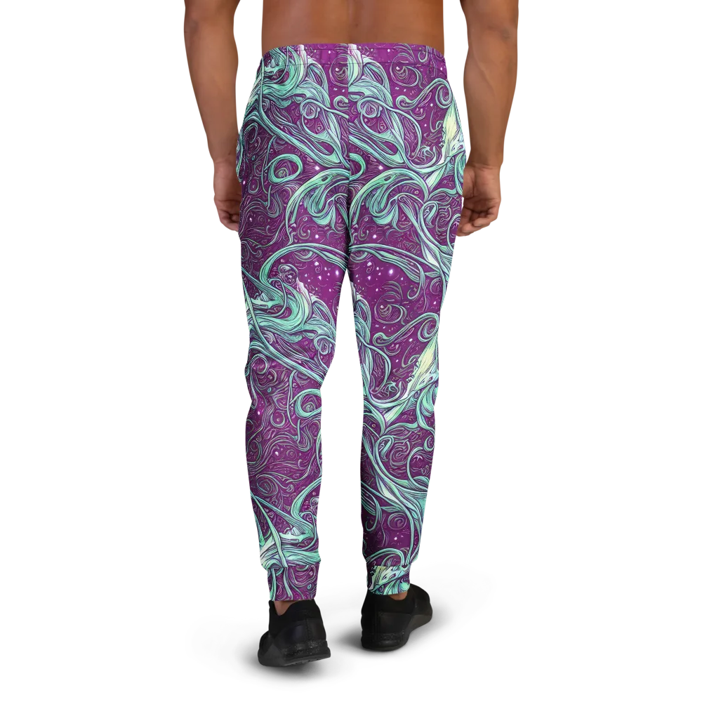 Temple Swirls on Men's Joggers — Back