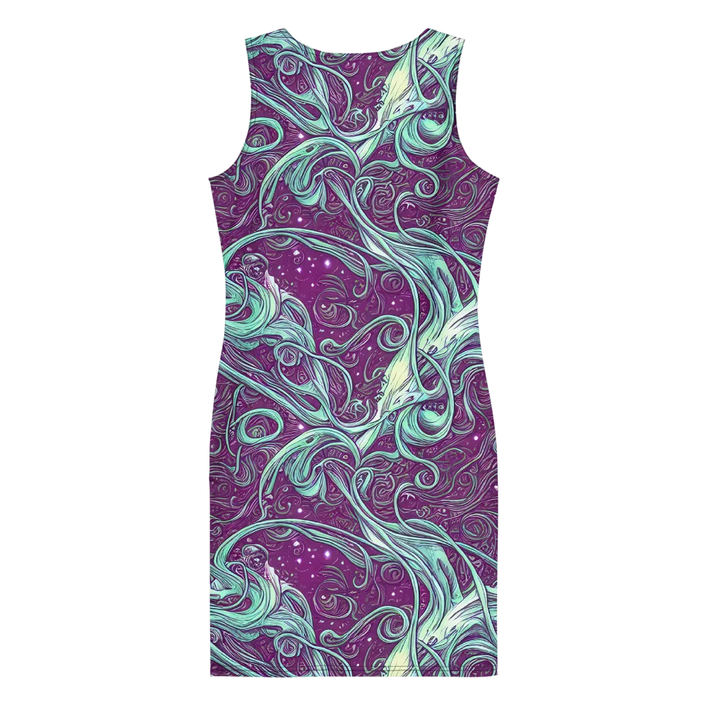 Temple Swirls on Bodycon Dress — Back