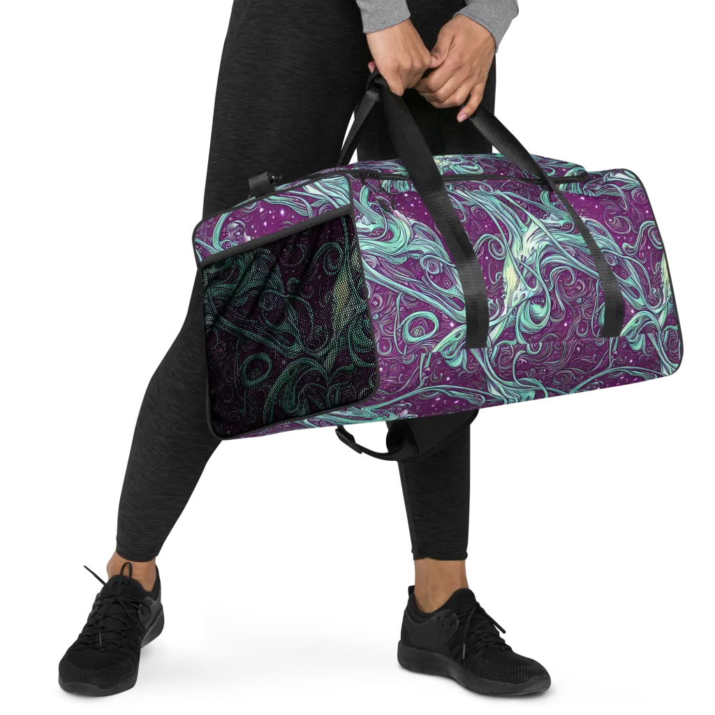 Temple Swirls on Duffle Bag — Right Front