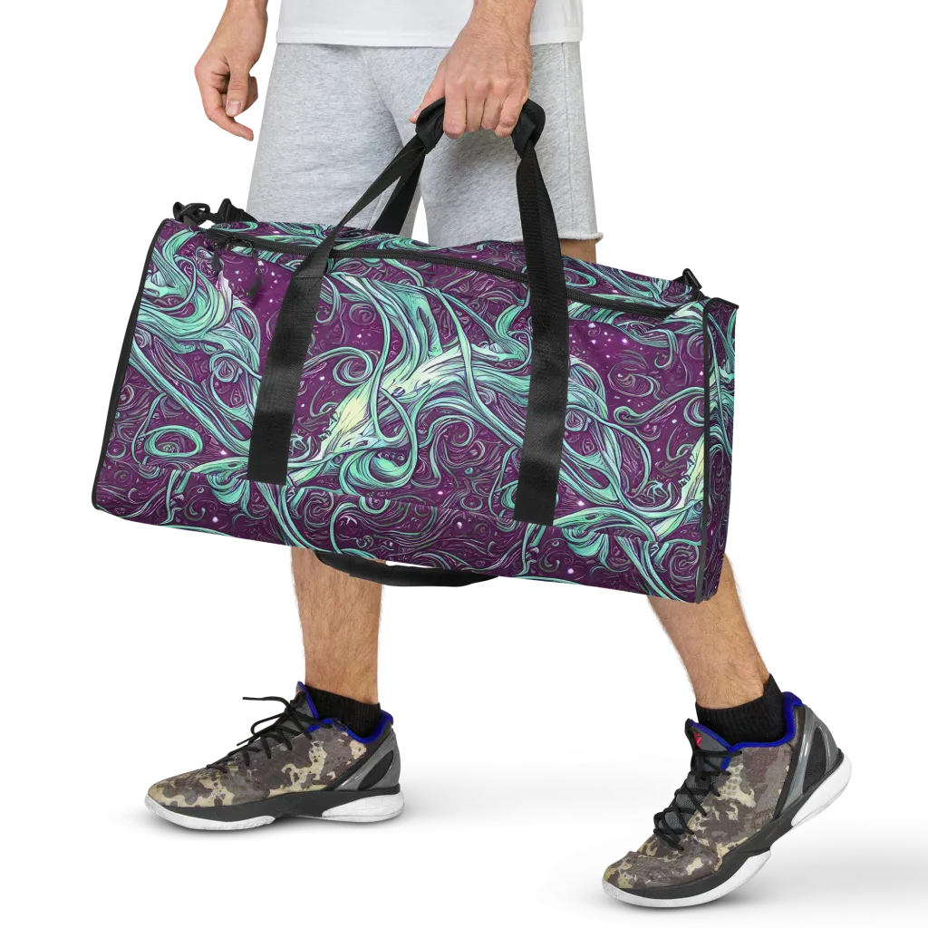 Temple Swirls on Duffle Bag — Front