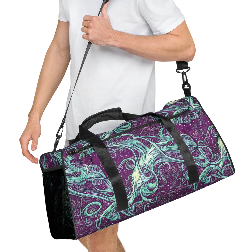 Temple Swirls on Duffle Bag — Right Front