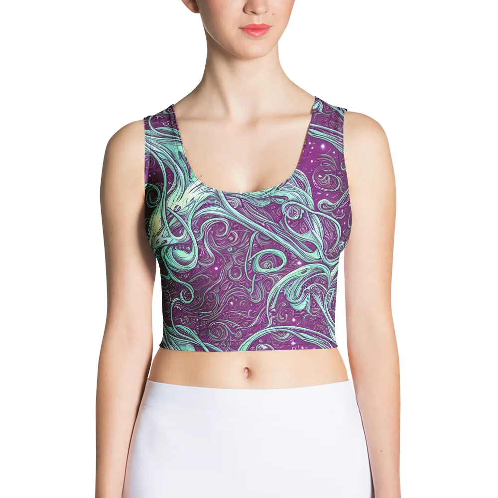 Temple Swirls on Crop Top — Front