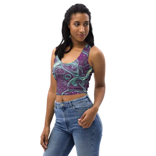 Temple Swirls on a Crop Top
