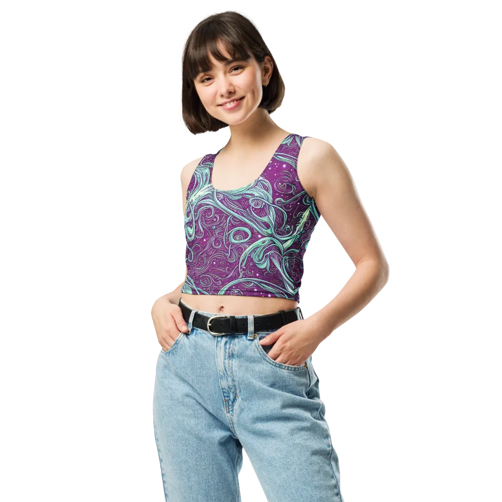Temple Swirls on Crop Top — Front