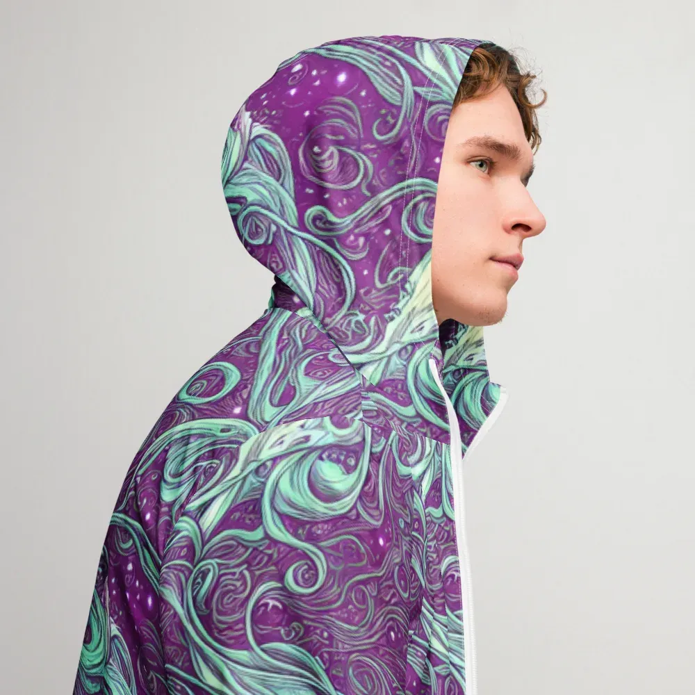 Temple Swirls on Men's Windbreaker — Right