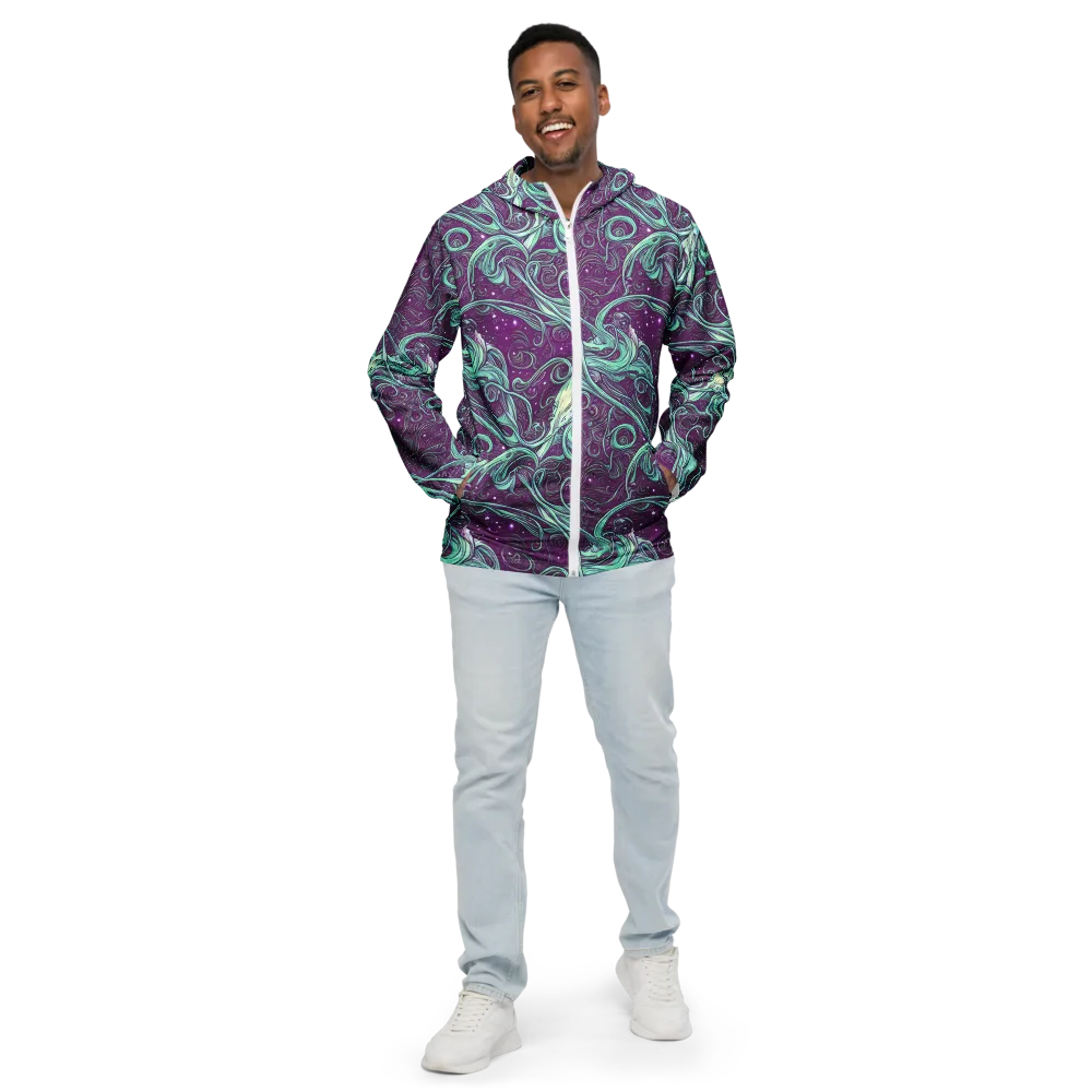 Temple Swirls on Men's Windbreaker — Front
