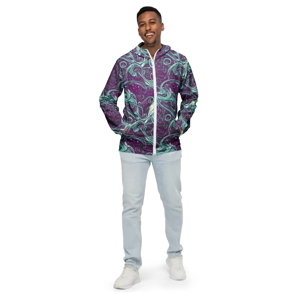Temple Swirls on Men's Windbreaker — Front