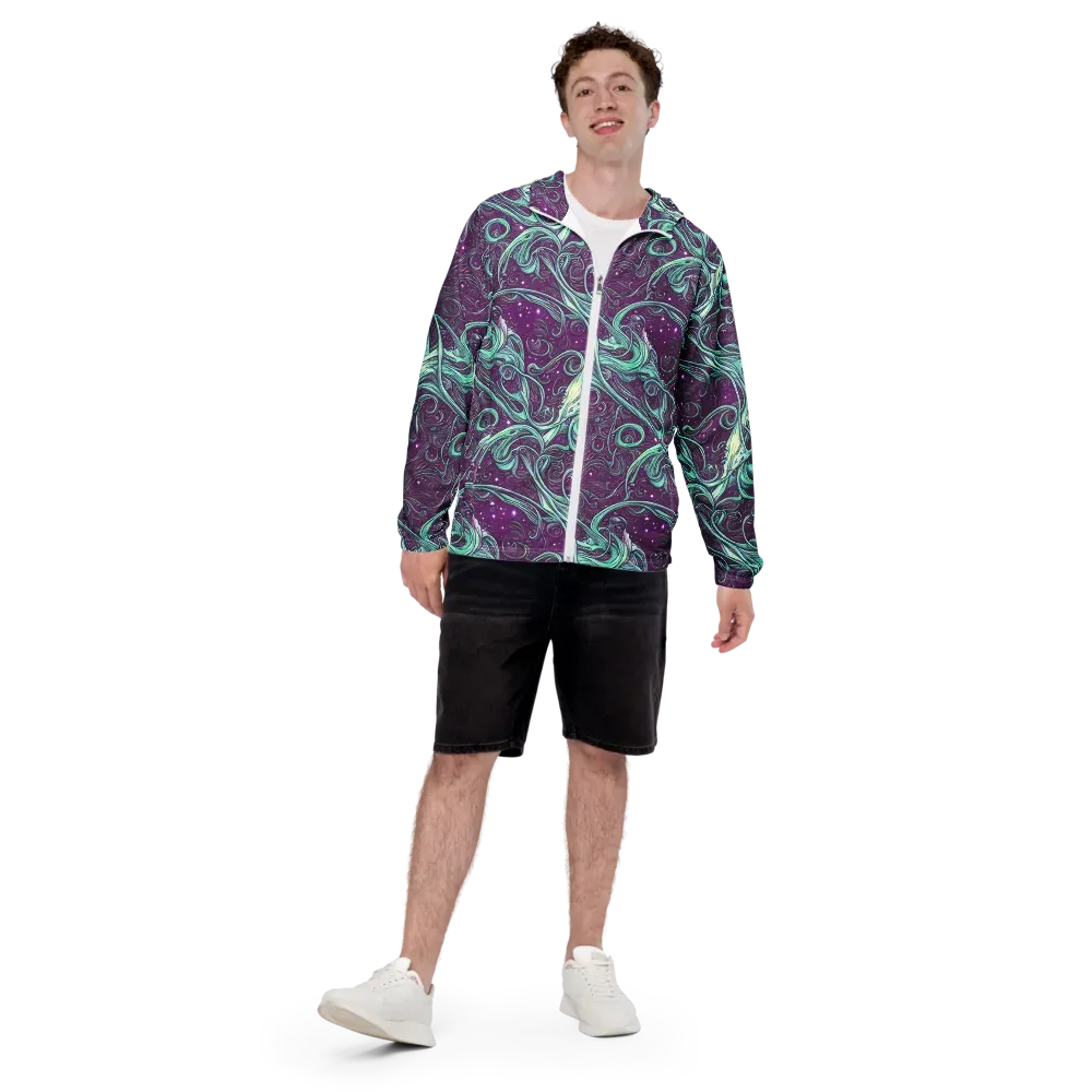 Temple Swirls on Men's Windbreaker — Front