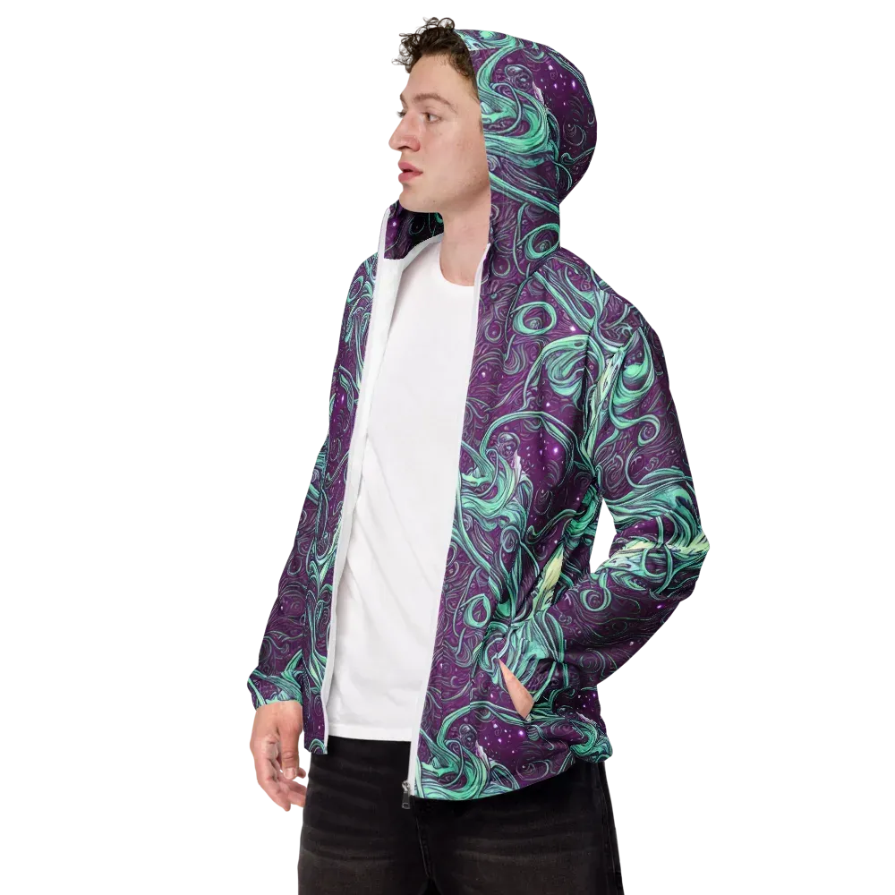 Temple Swirls on Men's Windbreaker — Left Front
