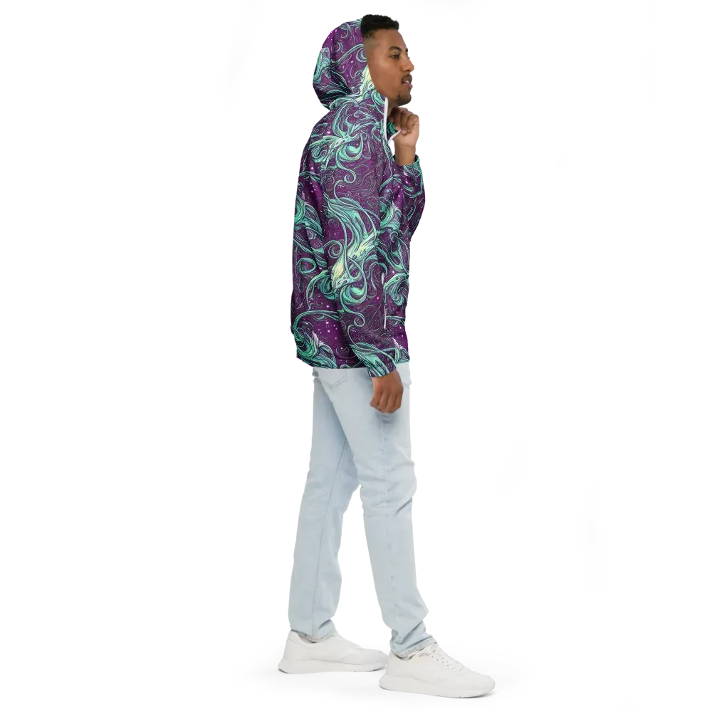 Temple Swirls on Men's Windbreaker — Right