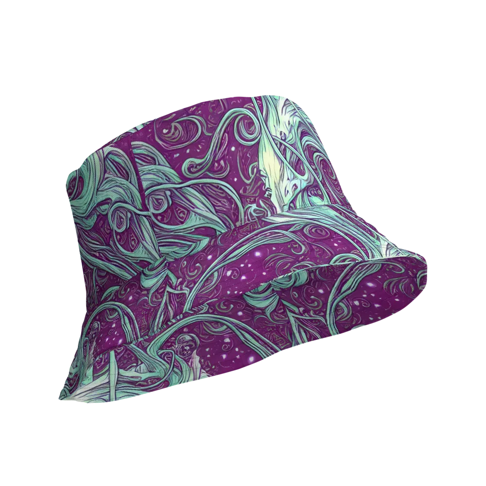 Temple Swirls on Reversible Bucket Hat — Product details Outside