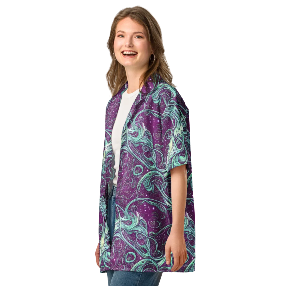 Temple Swirls on Button Shirt — Left Front