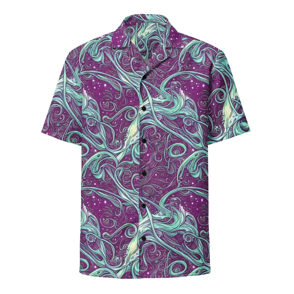 Temple Swirls on Button Shirt — Front
