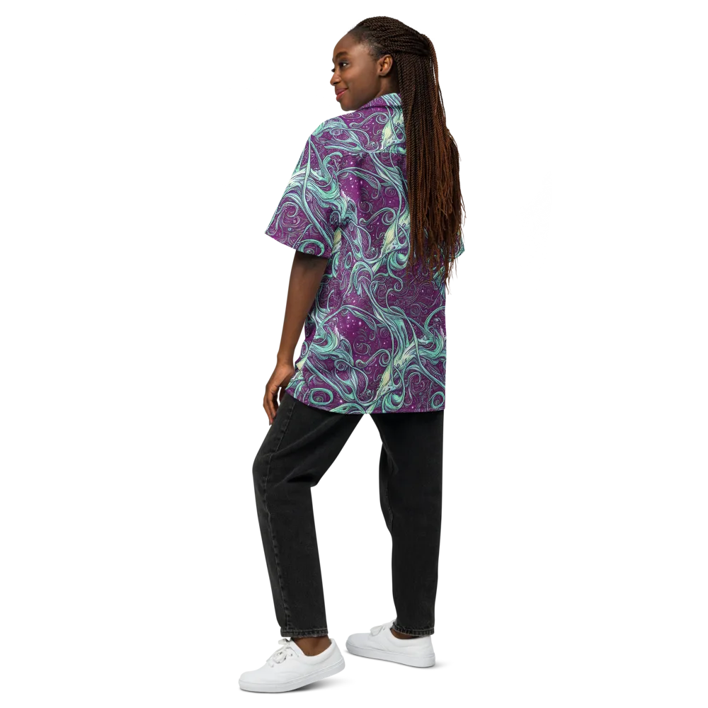 Temple Swirls on Button Shirt — Back