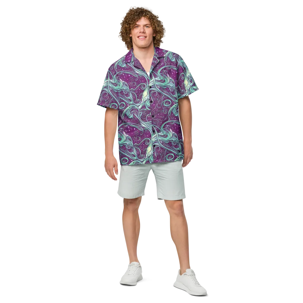 Temple Swirls on Button Shirt — Front