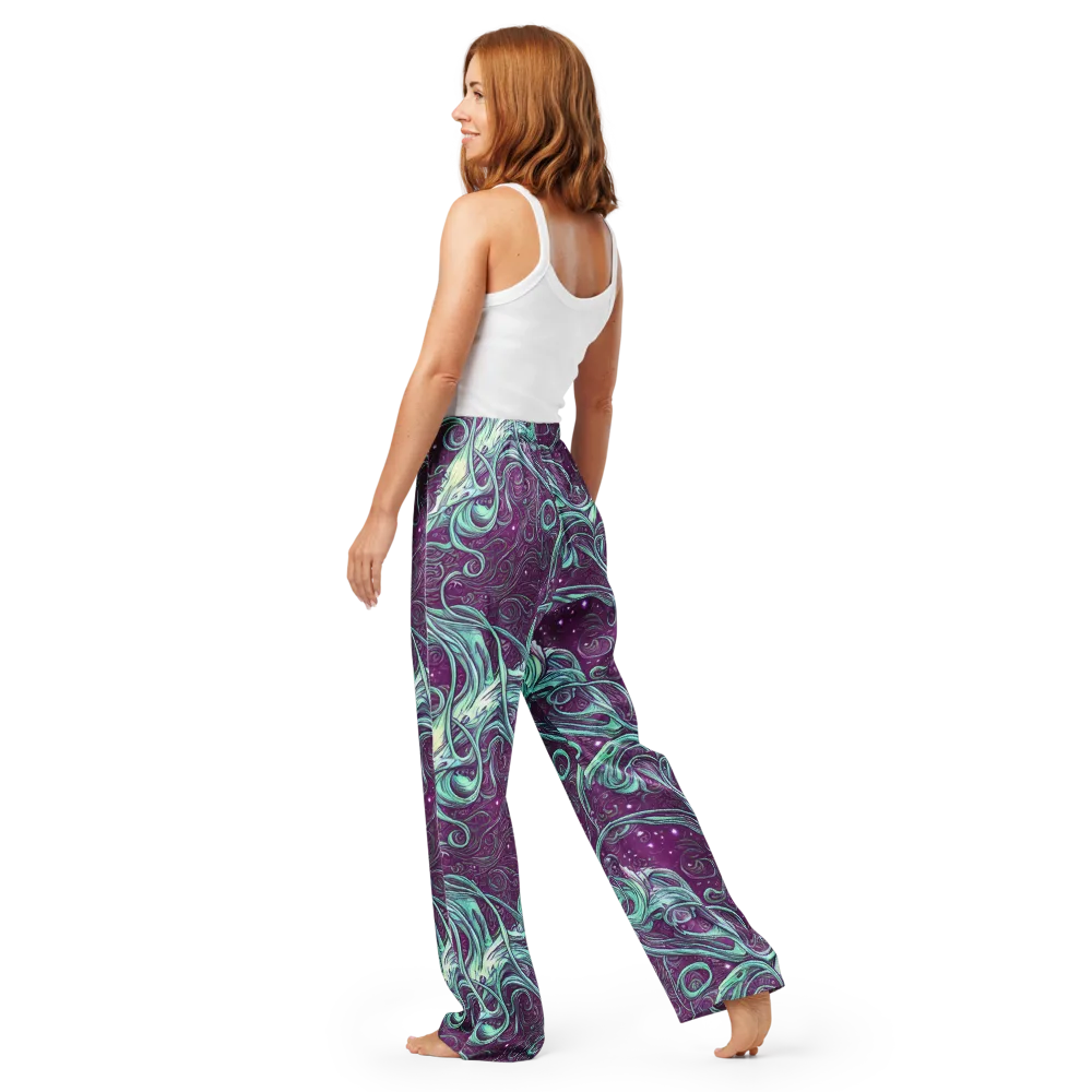 Temple Swirls on Women's Pajama Pants — Back