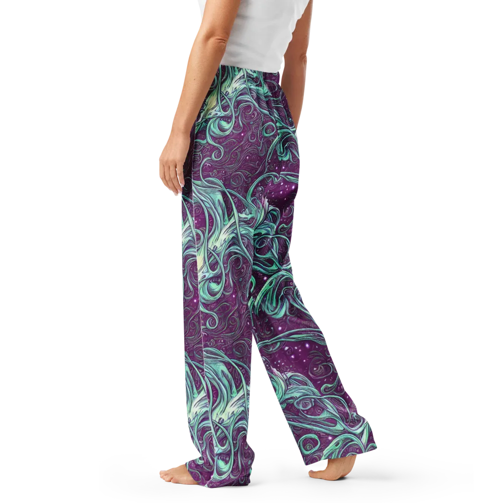 Temple Swirls on Women's Pajama Pants — Left
