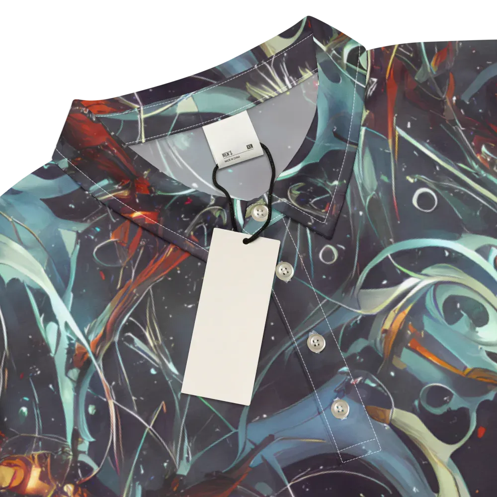 Neo-Splash Labyrinth on Men's Slim Fit Polo Shirt — Product details