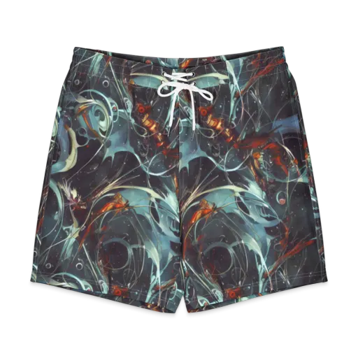 Neo-Splash Labyrinth on a Men's Board Shorts